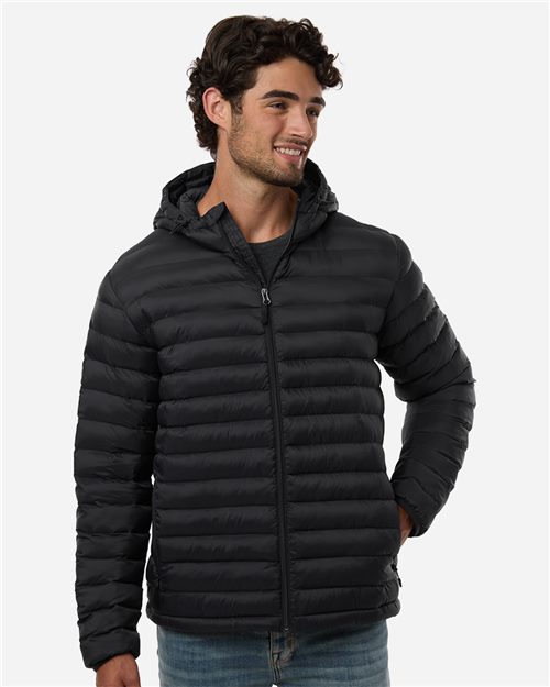 Men's Lightweight Poly-filled Hooded Puffer Jacket - styleImage