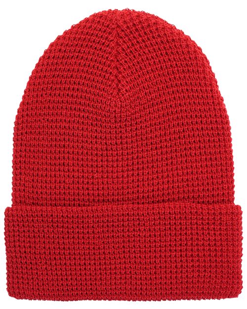 Waffle Cuffed Knit Beanie - styleImage