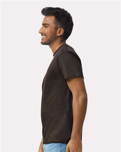 Ultra Cotton® T-Shirt - OnModelSide - B00760053 - Dark Chocolate