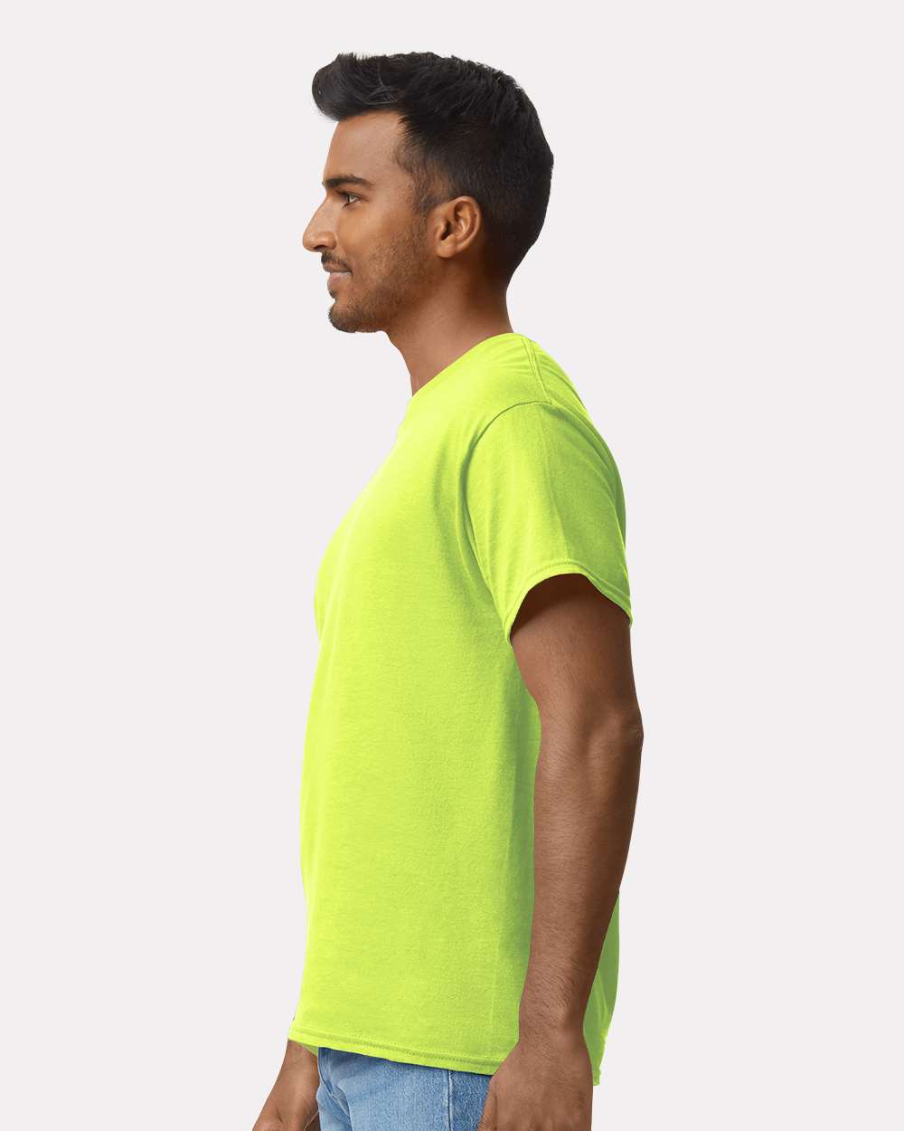 Ultra Cotton® T-Shirt - OnModelSide - B00760163 - Safety Green