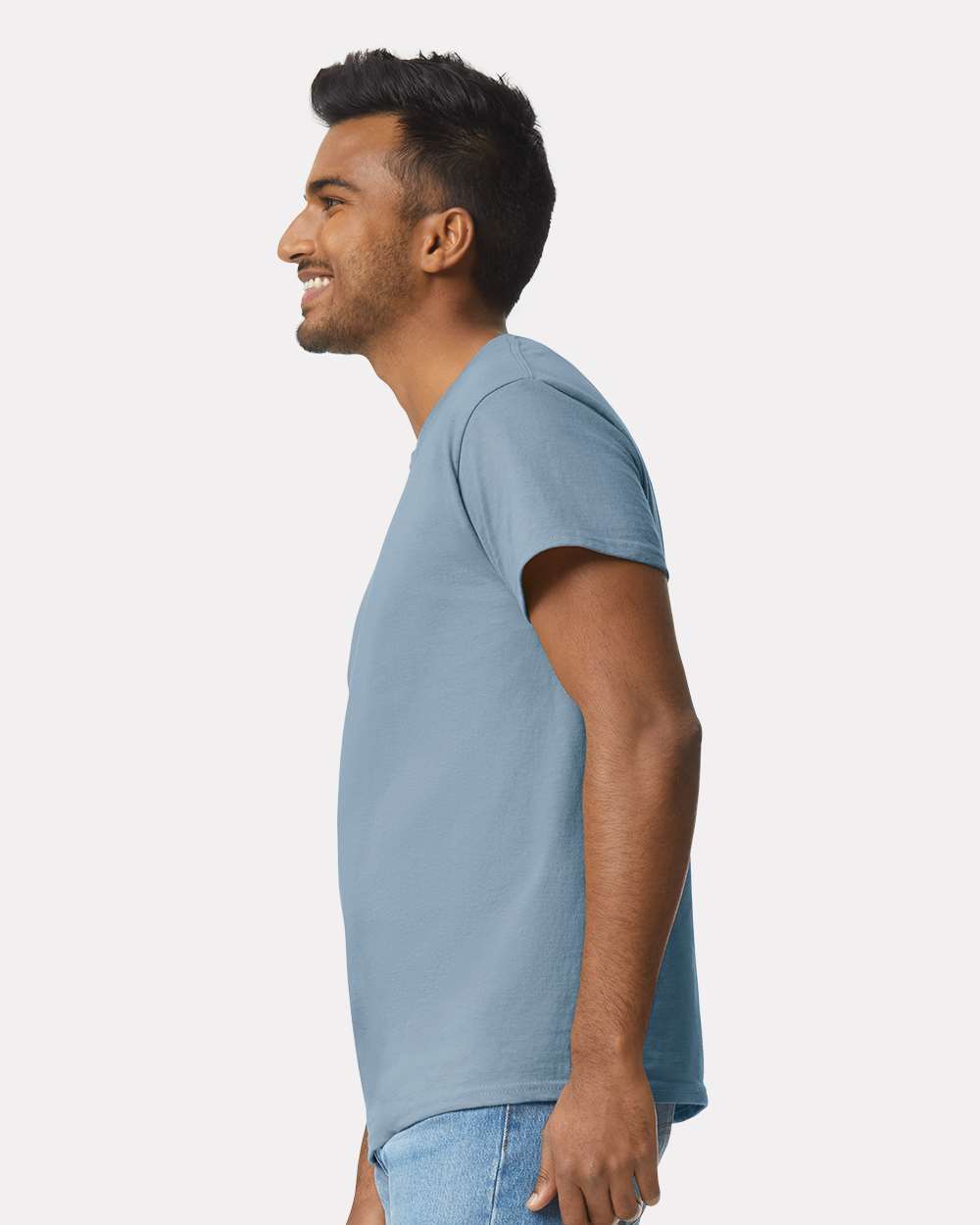 Ultra Cotton® T-Shirt - OnModelSide - B00760373 - Stone Blue