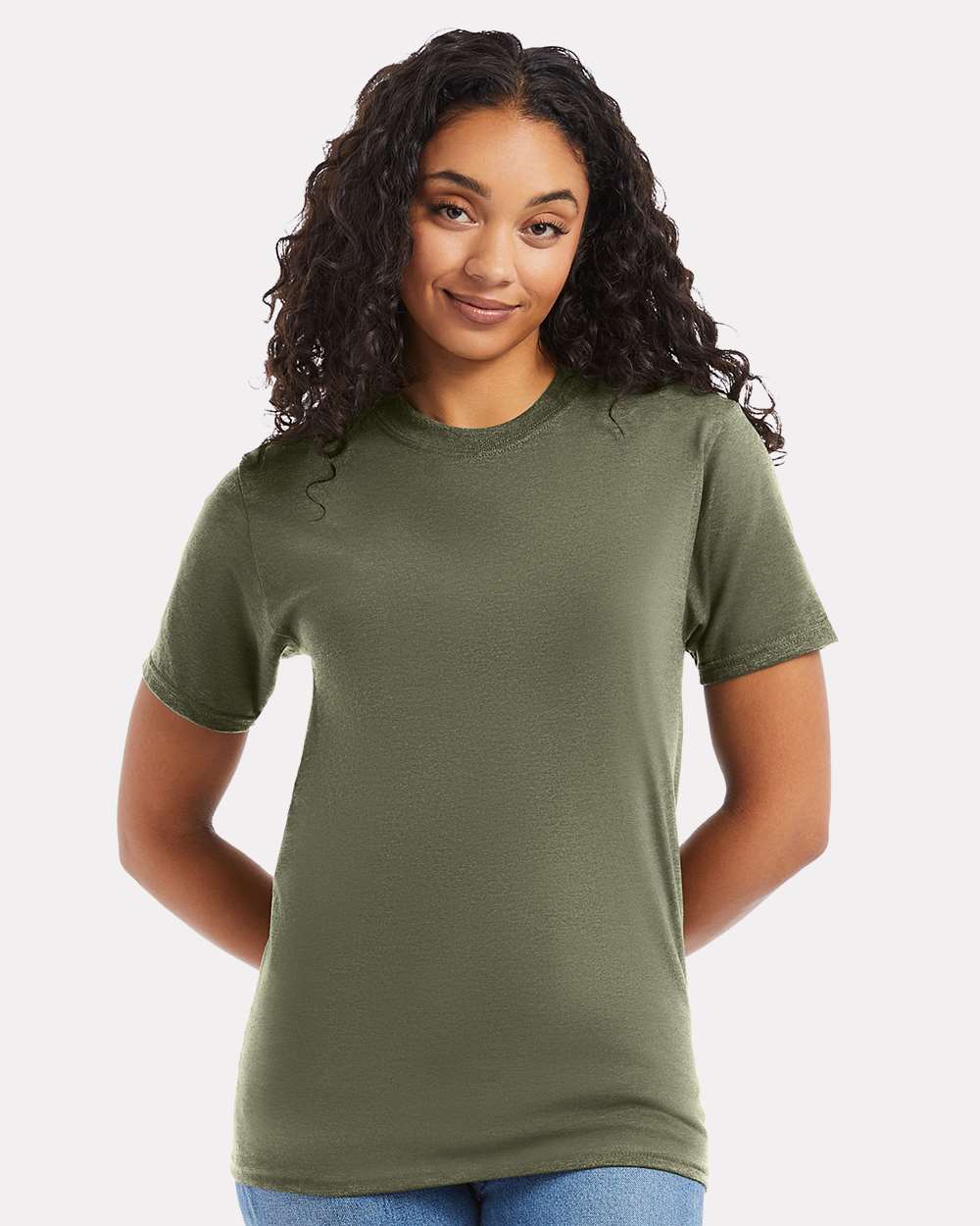 Beefy-T® T-Shirt - OnModelFront - B01500193 - Fatigue Green