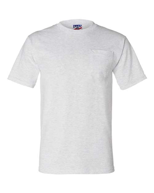 Union-Made Pocket T-Shirt - Front - B03879024 - Ash