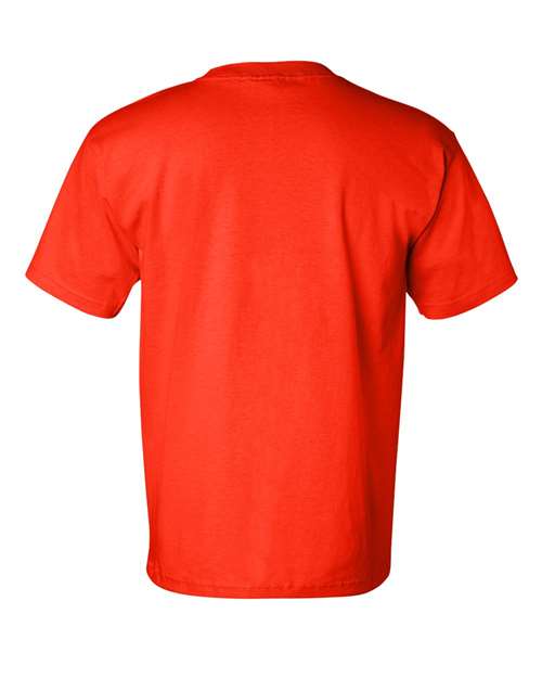 USA-Made Pocket T-Shirt - Back - B04279663 - Orange