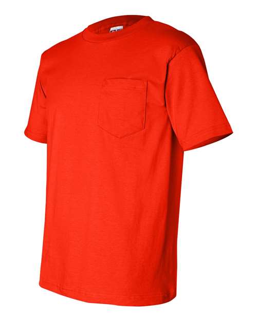 USA-Made Pocket T-Shirt - Side - B04279663 - Orange