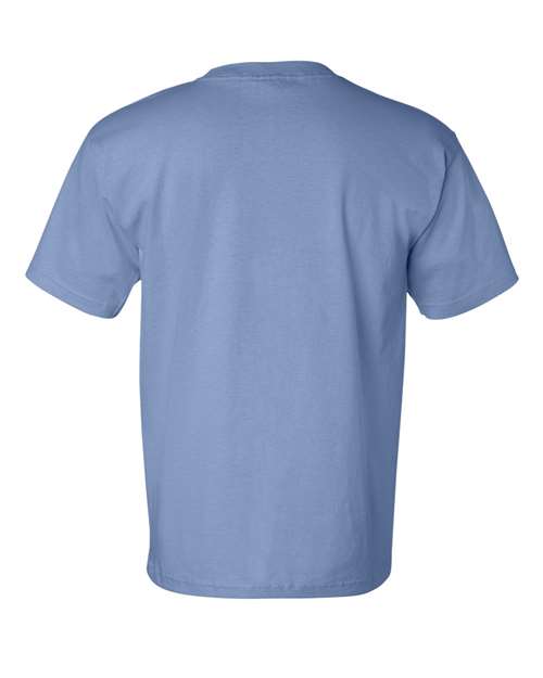 USA-Made Pocket T-Shirt - Back - B04279253 - Carolina Blue