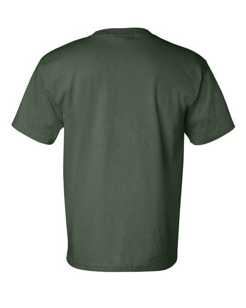 USA-Made Pocket T-Shirt - Back - B04279543 - Forest Green