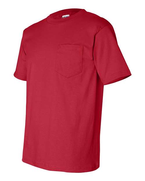 USA-Made Pocket T-Shirt - Side - B04279703 - Red