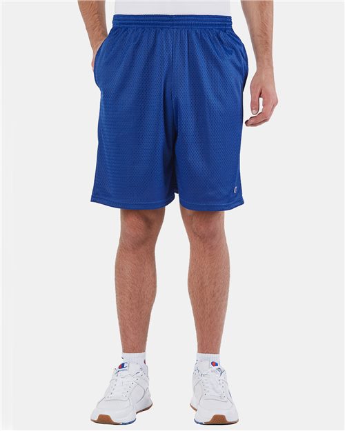 Polyester Mesh 9" Shorts with Pockets - styleImage