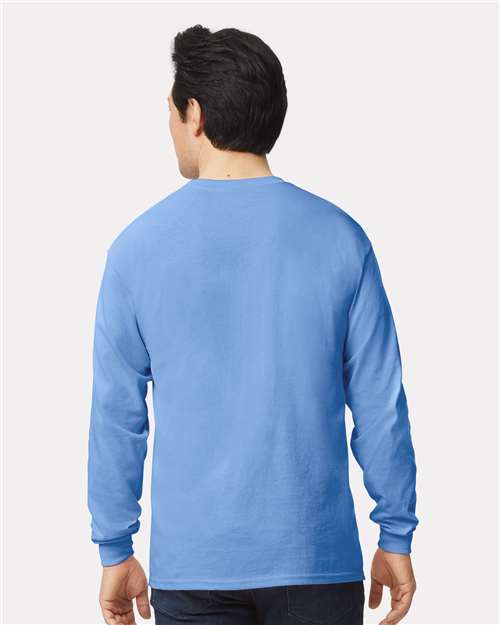 Ultra Cotton® Long Sleeve T-Shirt - OnModelBack - B06060263 - Carolina Blue