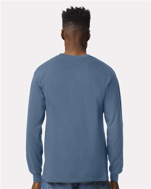 Ultra Cotton® Long Sleeve T-Shirt - OnModelBack - B06060683 - Indigo Blue