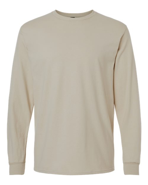 Ultra Cotton® Long Sleeve T-Shirt - Front - B06060733 - Sand