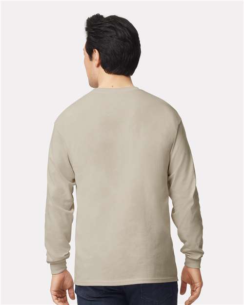 Ultra Cotton® Long Sleeve T-Shirt - OnModelBack - B06060733 - Sand