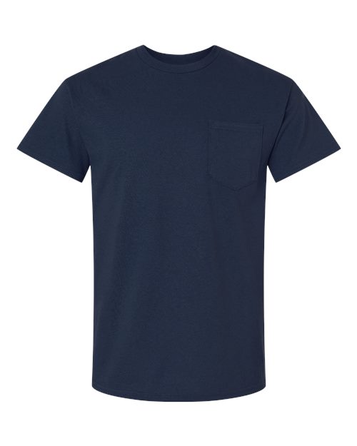 Ultra Cotton® Pocket T-Shirt - Front - B07060653 - Navy