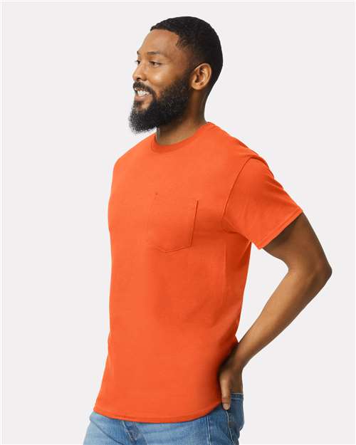 Ultra Cotton® Pocket T-Shirt - OnModelSide - B07060663 - Orange