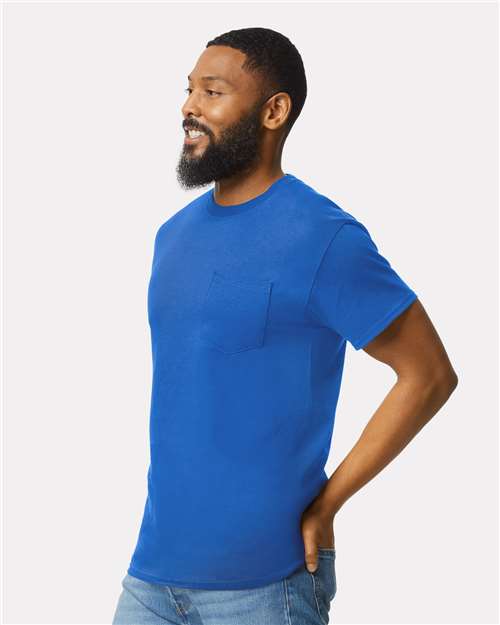 Ultra Cotton® Pocket T-Shirt - OnModelSide - B07060753 - Royal