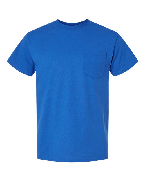 DryBlend® Pocket T-Shirt - Front - B07260753 - Royal