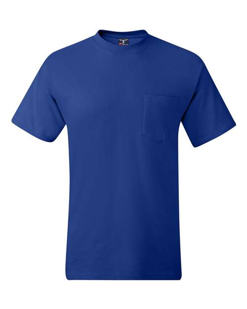 Beefy-T® Pocket T-Shirt - Front - B08500883 - Deep Royal