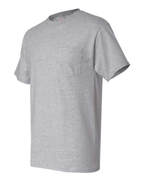Beefy-T® Pocket T-Shirt - Side - B08500583 - Light Steel