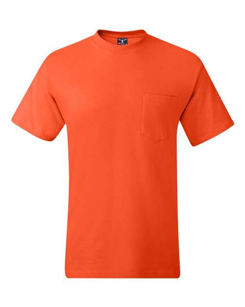 Beefy-T® Pocket T-Shirt - Front - B08500663 - Orange