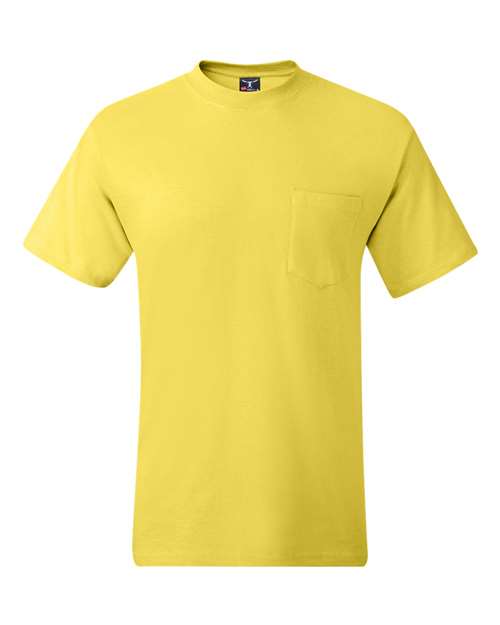 Beefy-T® Pocket T-Shirt - Front - B08500413 - Yellow