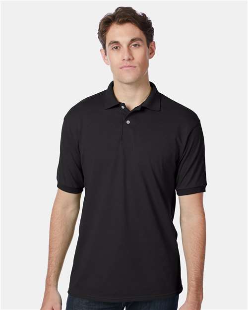 Ecosmart® Jersey Polo - OnModelFront - B11000503 - Black