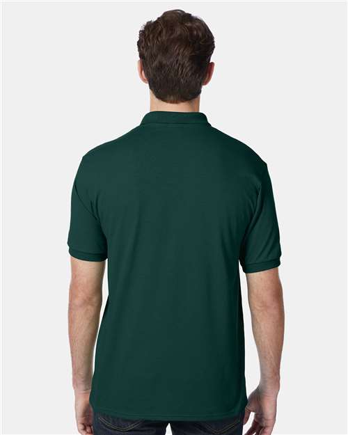 Ecosmart® Jersey Polo - OnModelBack - B11000873 - Deep Forest
