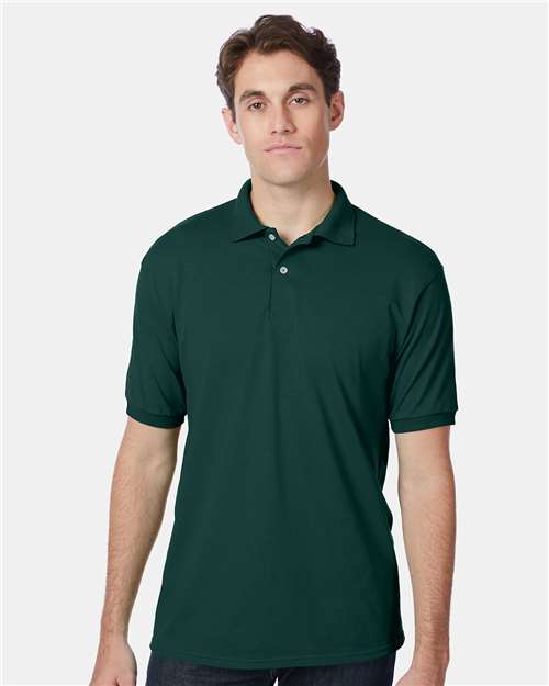 Ecosmart® Jersey Polo - OnModelFront - B11000873 - Deep Forest