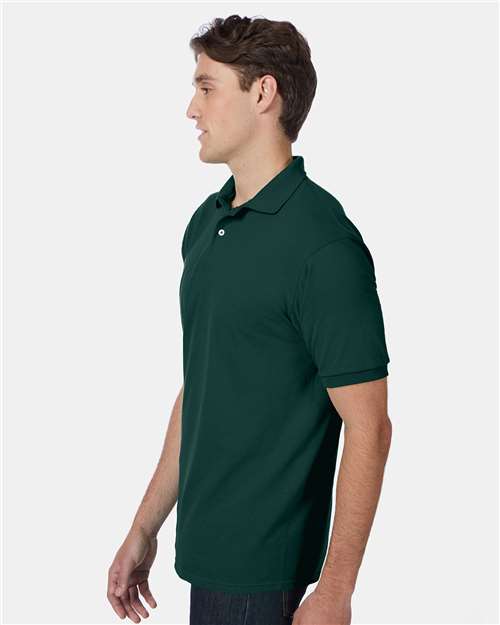 Ecosmart® Jersey Polo - OnModelSide - B11000873 - Deep Forest