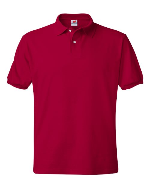 Ecosmart® Jersey Polo - Front - B11000223 - Deep Red
