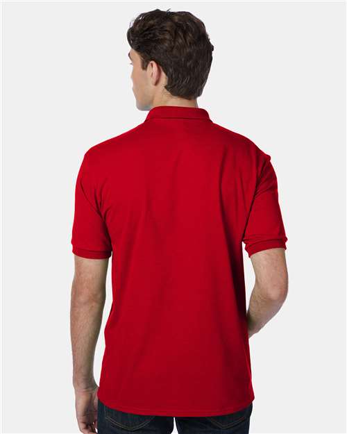 Ecosmart® Jersey Polo - OnModelBack - B11000223 - Deep Red