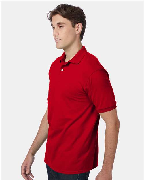 Ecosmart® Jersey Polo - OnModelSide - B11000223 - Deep Red