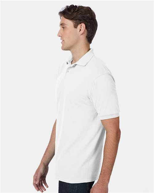 Ecosmart® Jersey Polo - OnModelSide - B11000003 - White