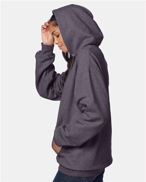 Ultimate Cotton® Hooded Sweatshirt - OnModelSide - B22200093 - Charcoal Heather