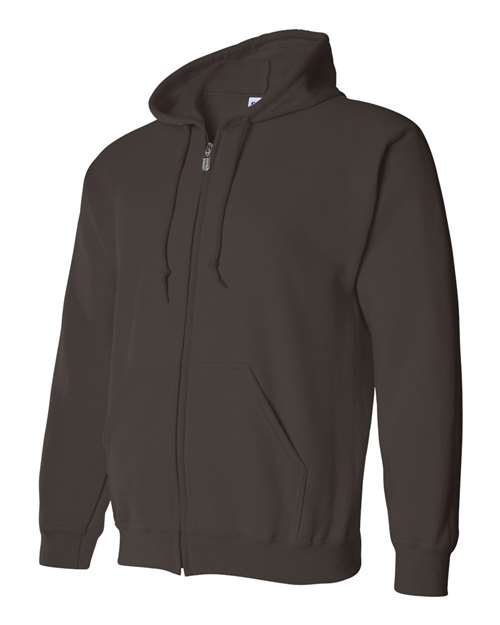 Heavy Blend™ Full-Zip Hooded Sweatshirt - Side - B22460053 - Dark Chocolate