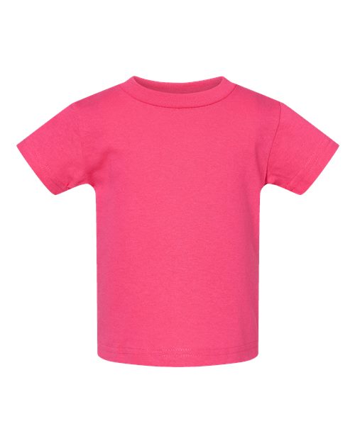 Infant Cotton Jersey Tee - Front - B30038313 - Hot Pink
