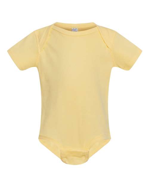 Infant Baby Rib Bodysuit - Front - B30238401 - Banana
