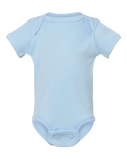 Infant Baby Rib Bodysuit - Front - B30238251 - Light Blue