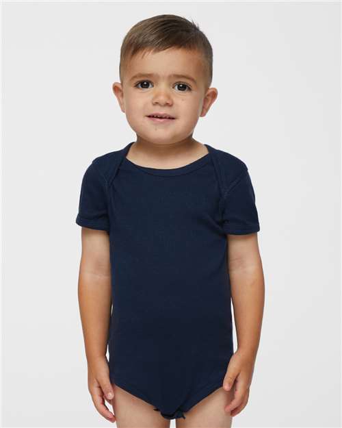 Infant Baby Rib Bodysuit - OnModelFront - B30238651 - Navy