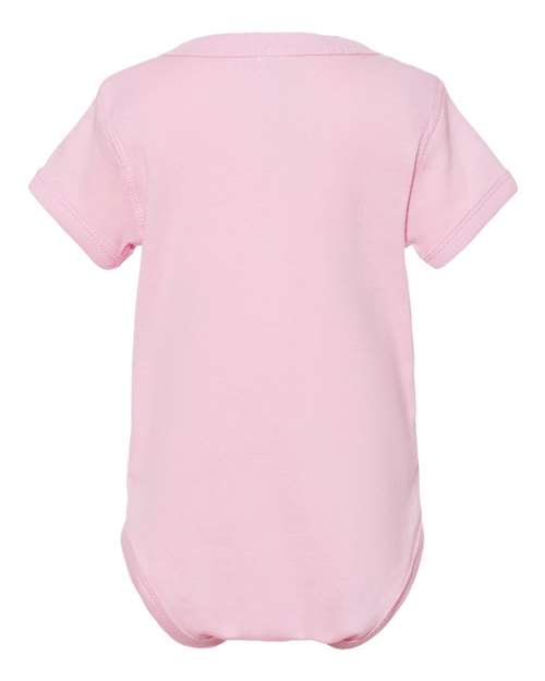 Infant Baby Rib Bodysuit - Back - B30238301 - Pink