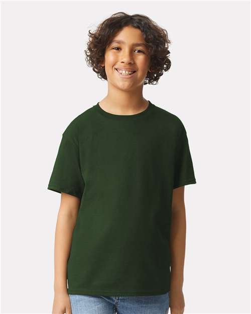 Ultra Cotton® Youth T-Shirt - OnModelFront - B31660542 - Forest Green