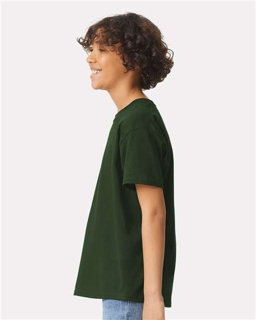 Ultra Cotton® Youth T-Shirt - OnModelSide - B31660542 - Forest Green