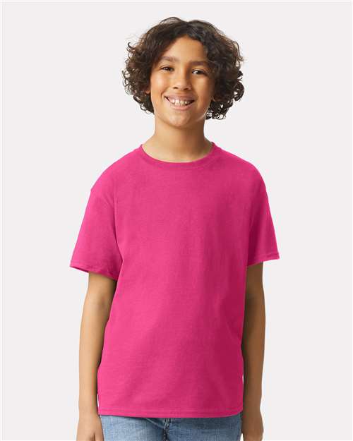 Ultra Cotton® Youth T-Shirt - OnModelFront - B31660692 - Heliconia