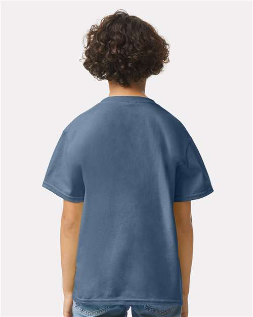 Ultra Cotton® Youth T-Shirt - OnModelBack - B31660682 - Indigo Blue
