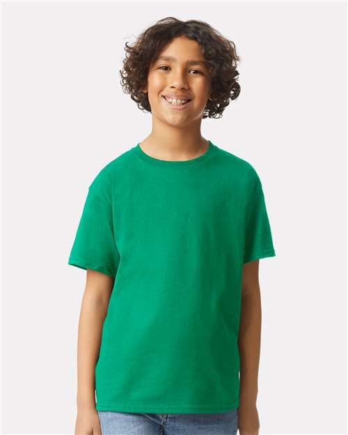 Ultra Cotton® Youth T-Shirt - OnModelFront - B31660602 - Kelly Green