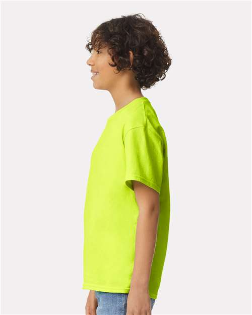 Ultra Cotton® Youth T-Shirt - OnModelSide - B31660162 - Safety Green