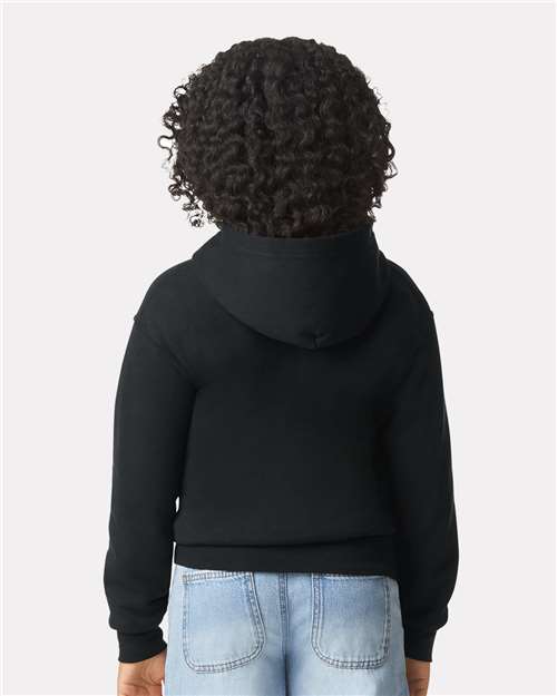 Heavy Blend™ Youth Full-Zip Hooded Sweatshirt - OnModelBack - B32360502 - Black