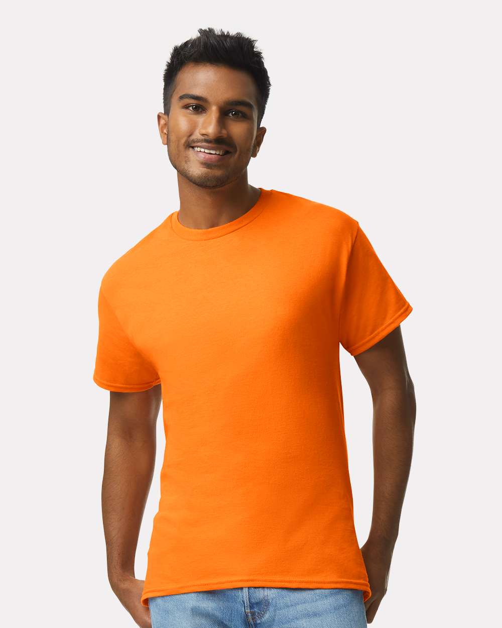 Ultra Cotton® T-Shirt - OnModelFront - B00760153 - Safety Orange