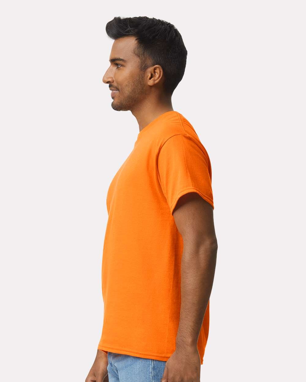 Ultra Cotton® T-Shirt - OnModelSide - B00760153 - Safety Orange