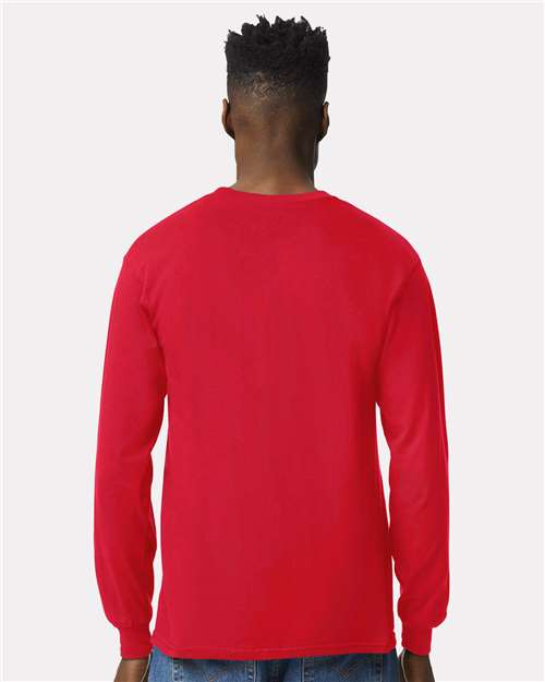 Ultra Cotton® Long Sleeve T-Shirt - OnModelBack - B06060703 - Red